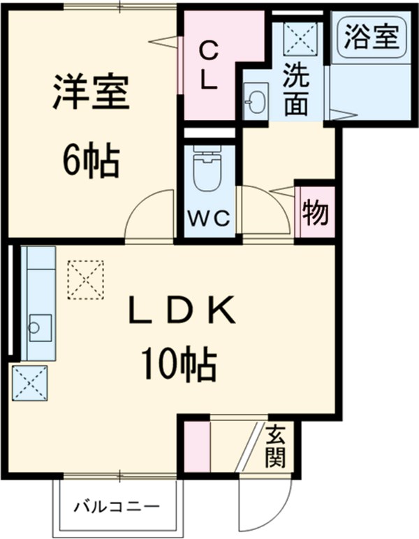 ウィスタリア・ガーデンBの間取り
