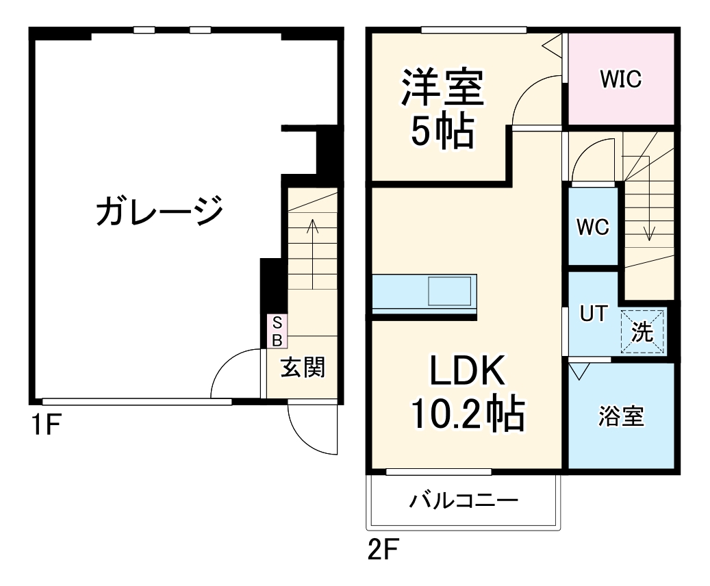 フィールズ金田 弐番館の間取り