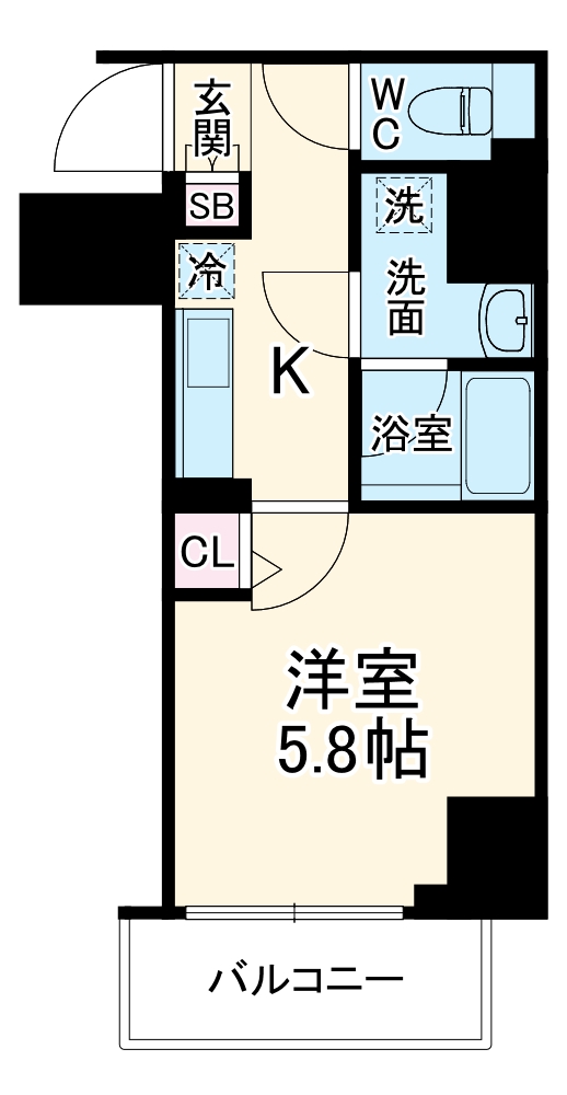 SHOKEN Residence横浜伊勢佐木町の間取り