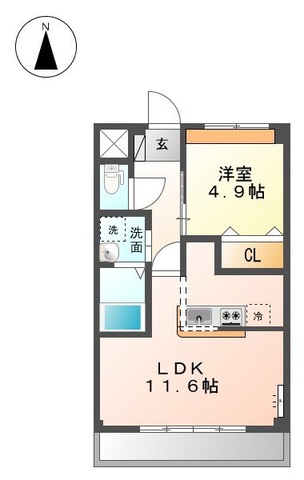 North Garden B棟の間取り