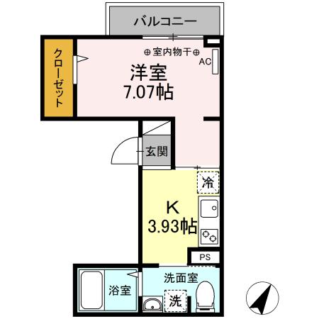 アナシエ南篠崎町Ⅰの間取り