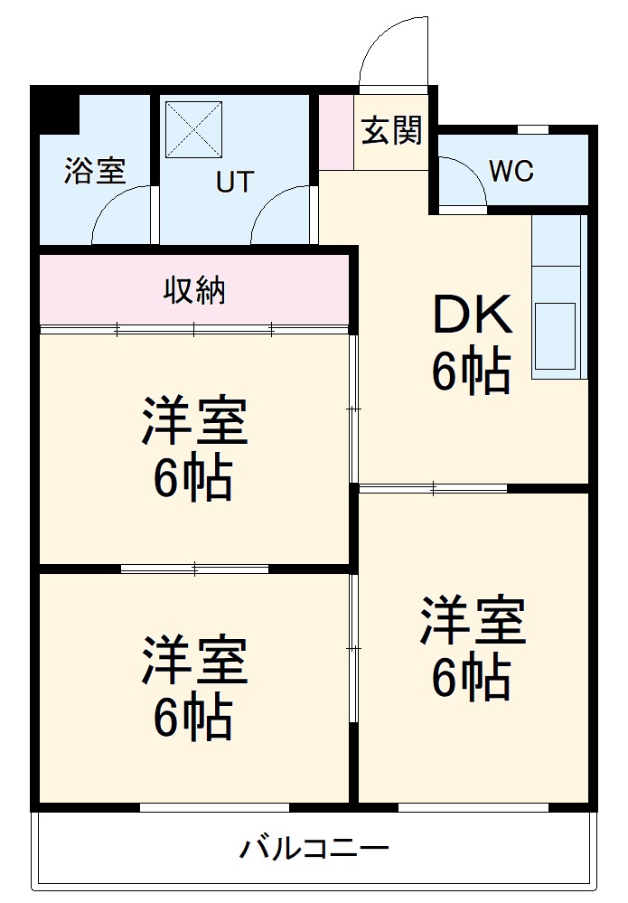岐東コーポラスの間取り