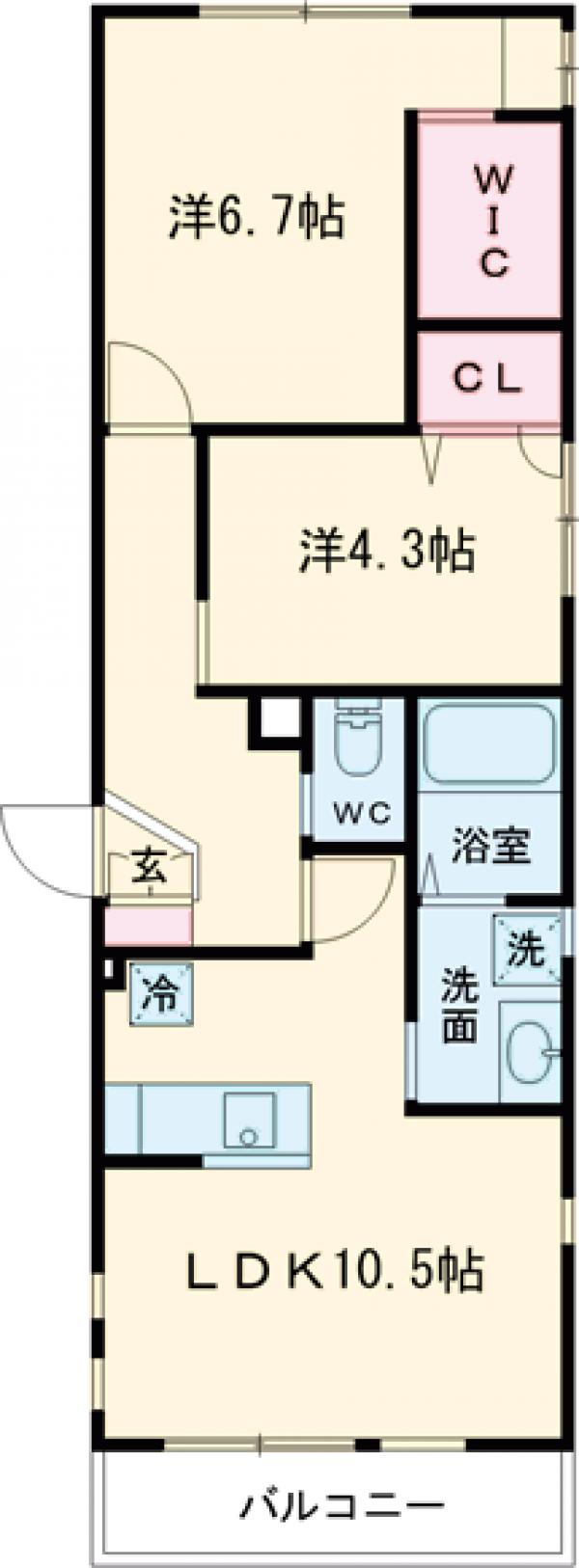 フォレストメゾン弦巻の間取り