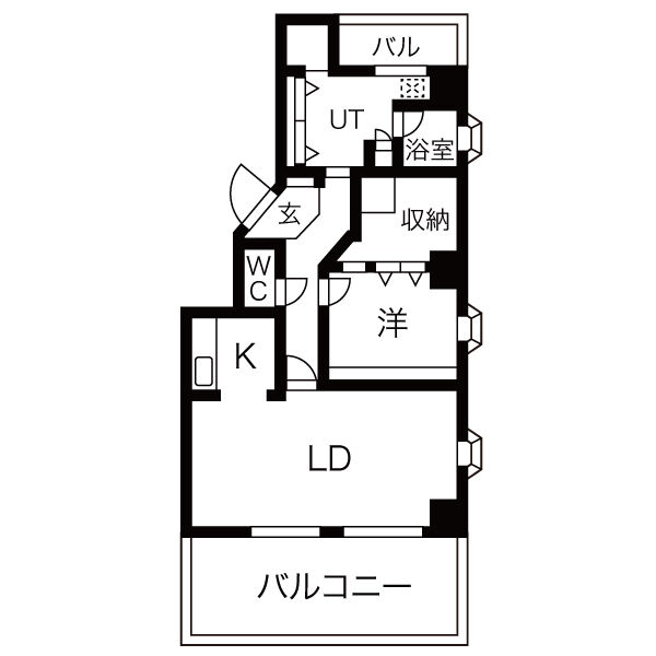 もみじ通りハイツの間取り