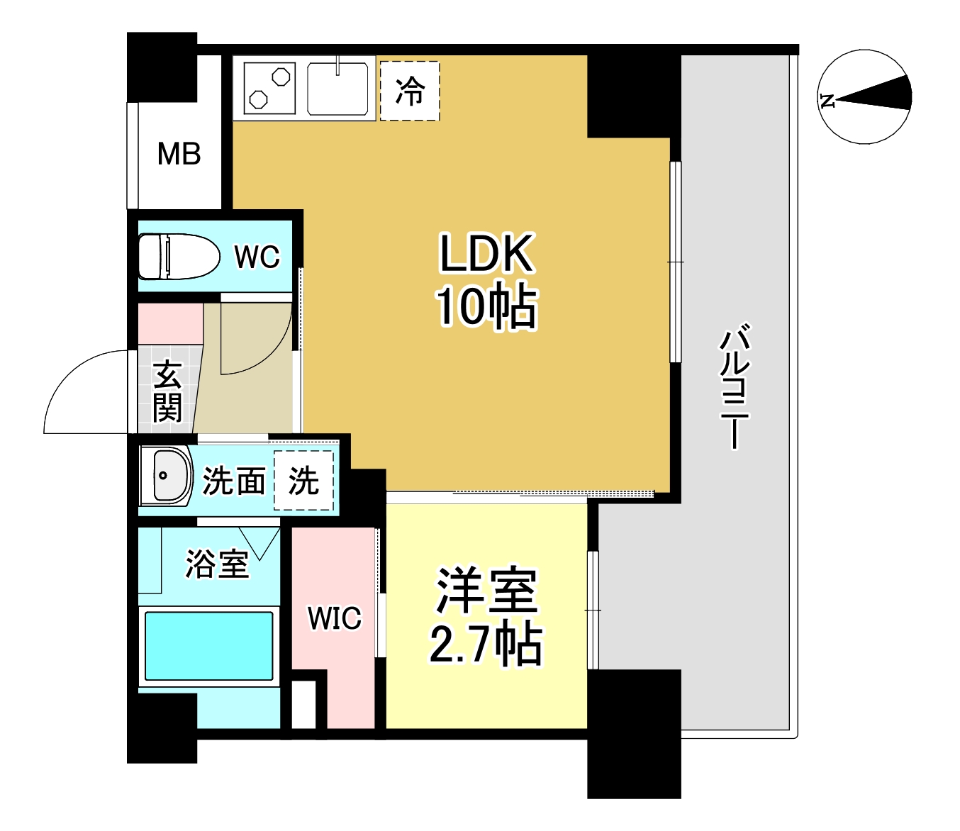 アドバンス江坂ラシュレの間取り
