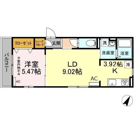 アナシエ亀有の間取り