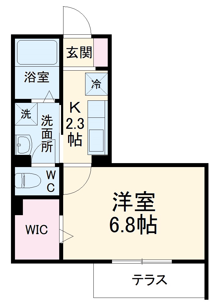 D-room surfside k2の間取り