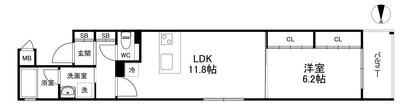 フォレスト油小路四条の間取り