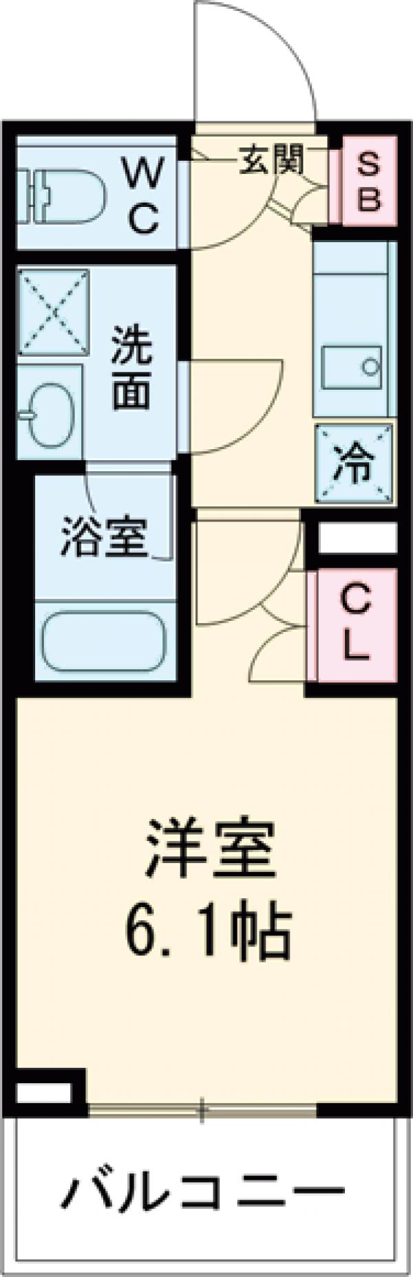 ブライズ高砂・205号室の間取り