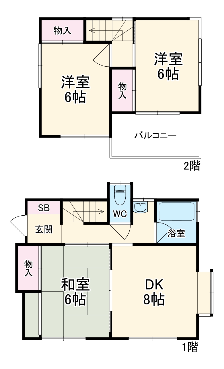 小手指元町戸建の間取り