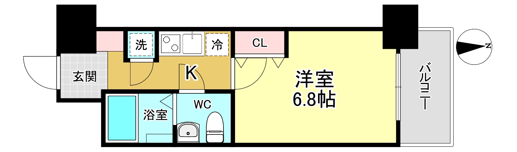 アドバンス江坂ラシュレの間取り