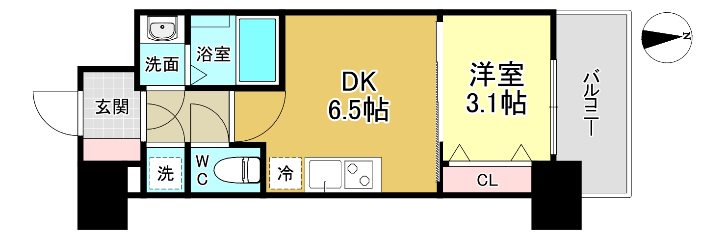 アドバンス江坂ラシュレの間取り