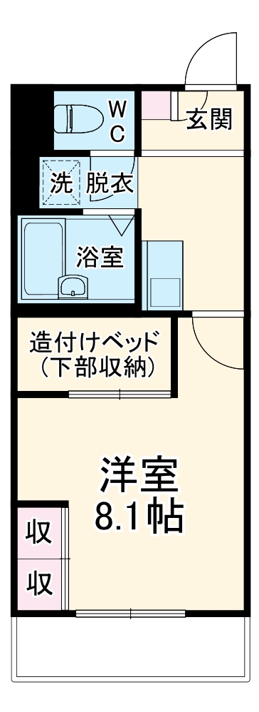 レオパレス昴555Fの間取り