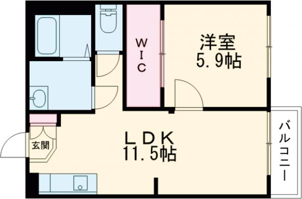 ドミールDIの間取り
