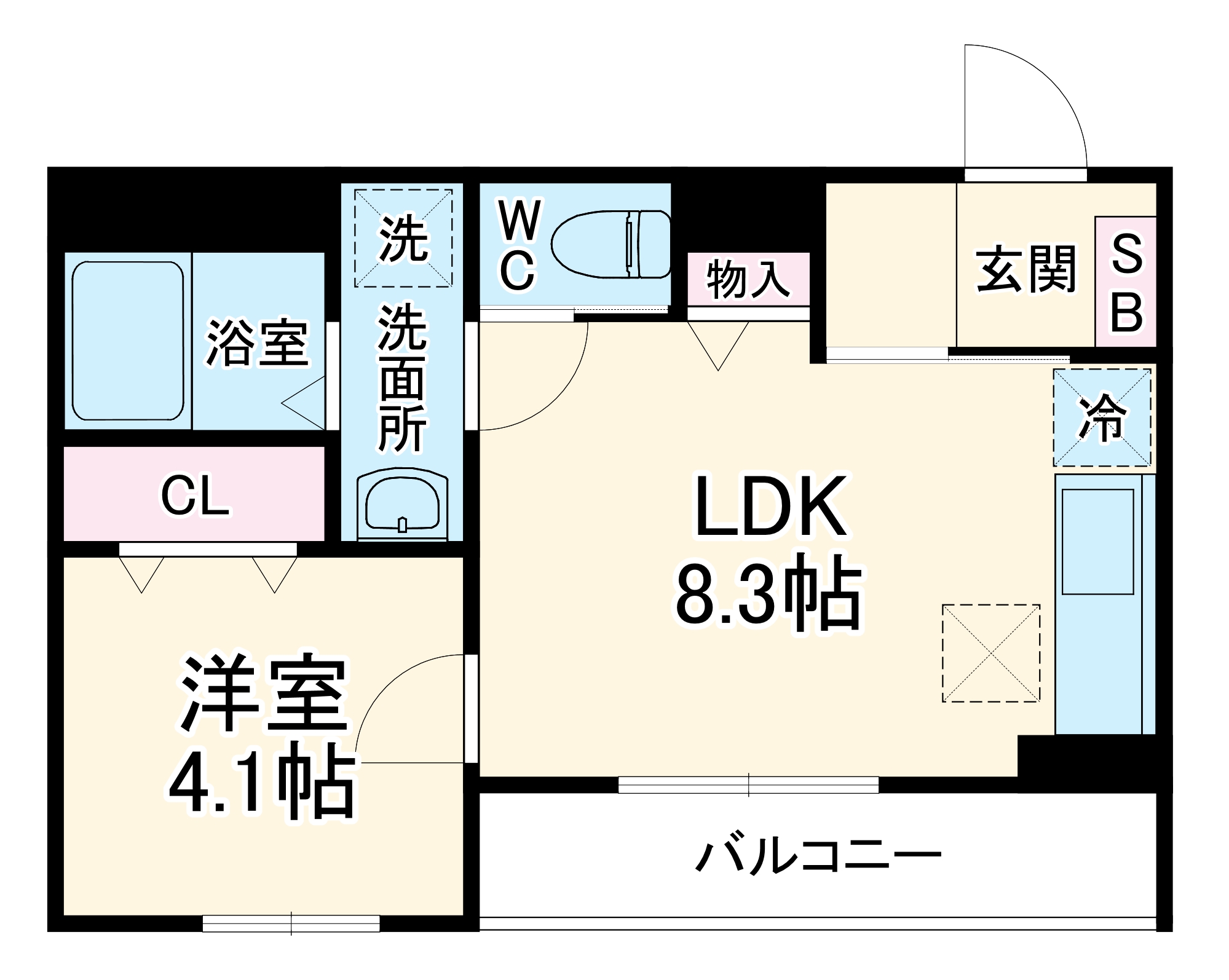 リーブルファイン中央区本町西の間取り