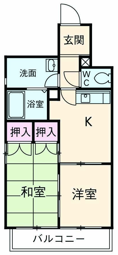 ABドゥエル富士見Ⅱの間取り