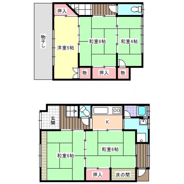 西院上今田町貸家1の間取り
