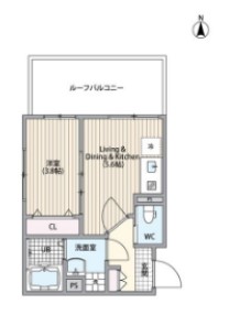 Sunflower Garden・402号室の間取り