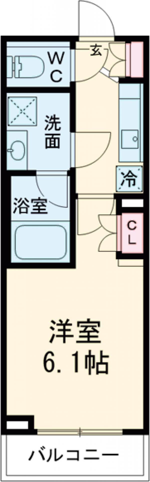 ブライズ高砂・103号室の間取り