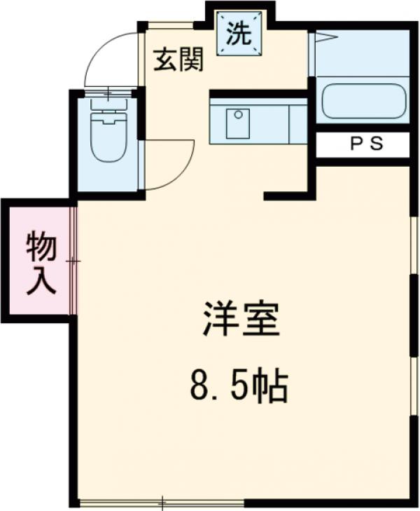 国立コーポの間取り