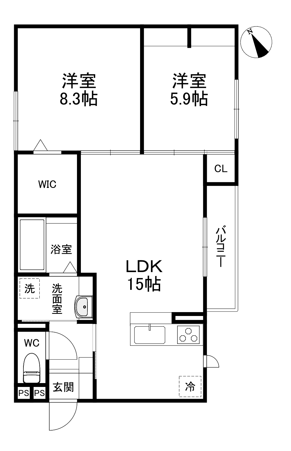 Avenir城北の間取り
