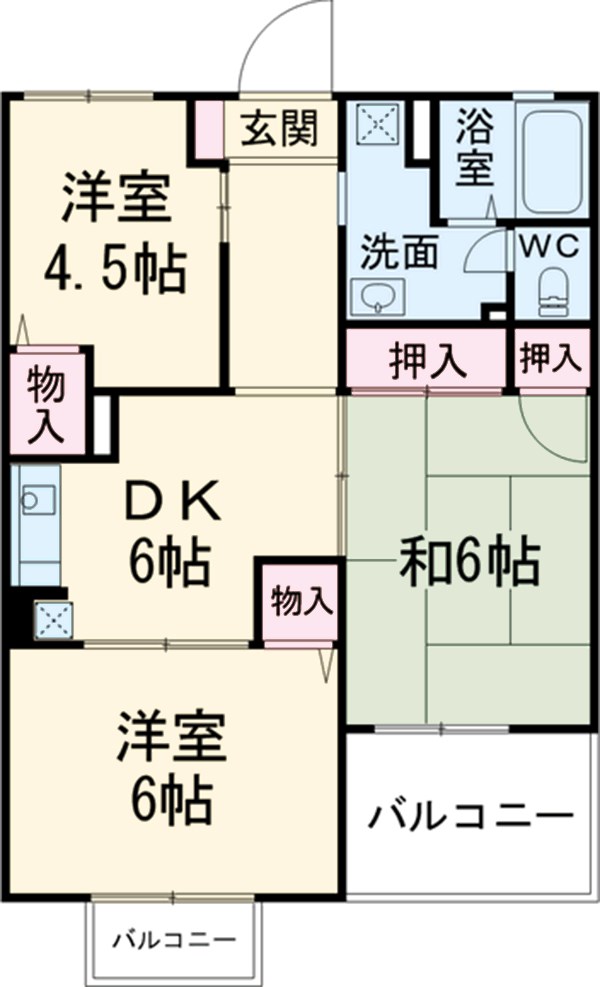 グランディール山中の間取り