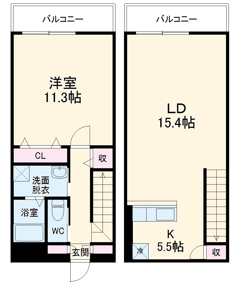 ドゥナーレ名駅西の間取り