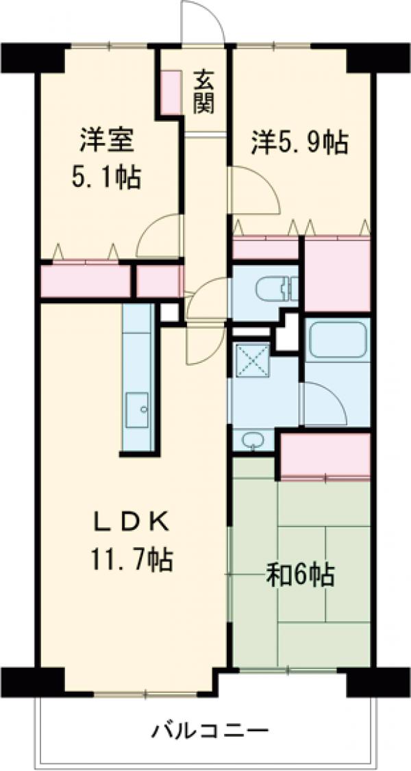 シオンデシューの間取り