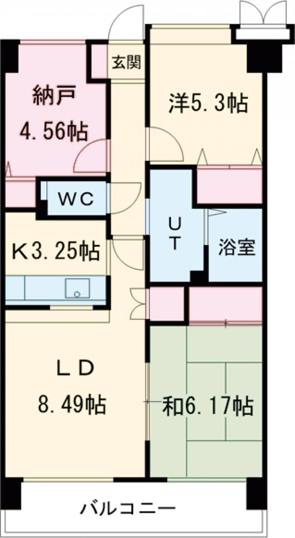 ラフィネ立川の間取り