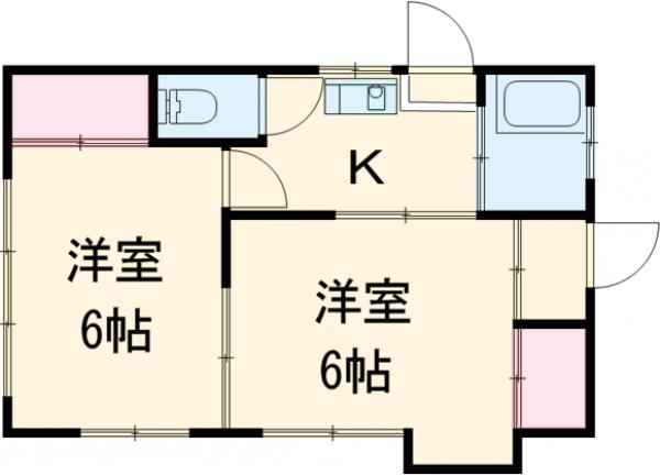 宮崎様方貸家の間取り