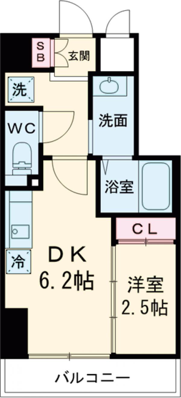 ラティエラ都立大学・402号室の間取り
