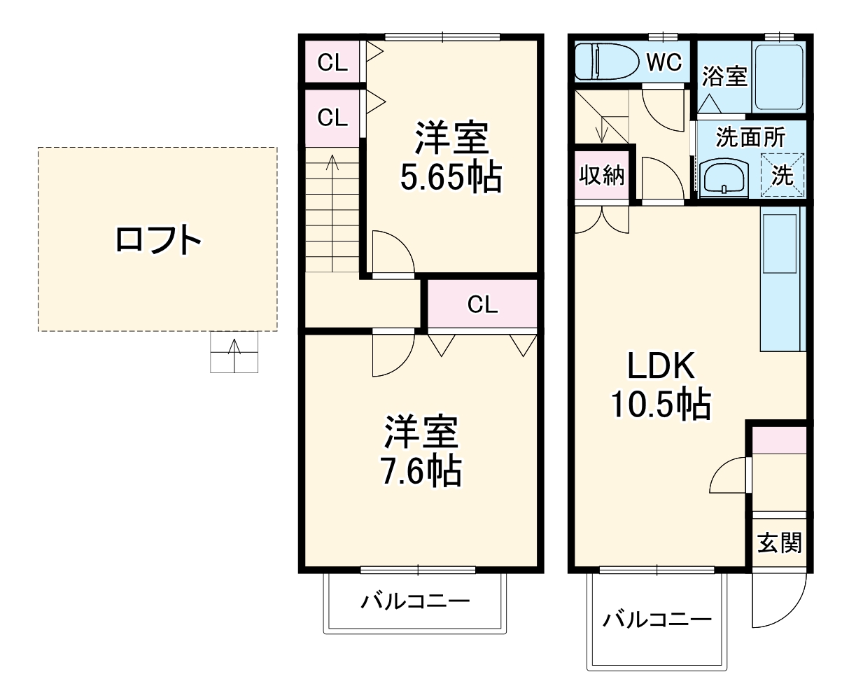 プリビレッジ B棟の間取り