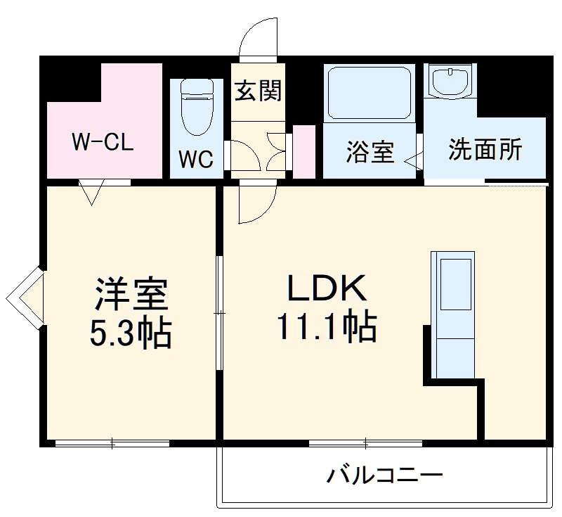 リーブルファイン松江の間取り