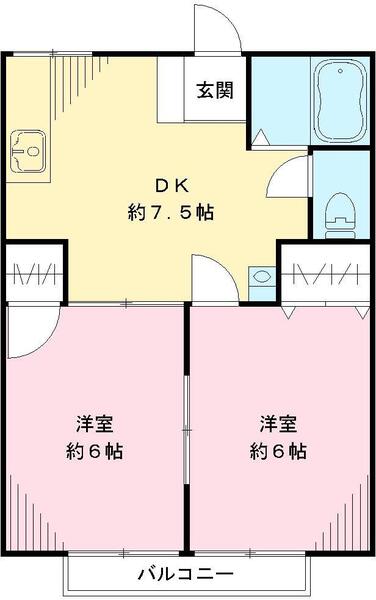 サングリーンハイツ Aの間取り