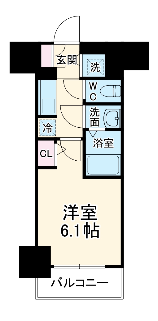 S-RESIDENCE南堀江の間取り