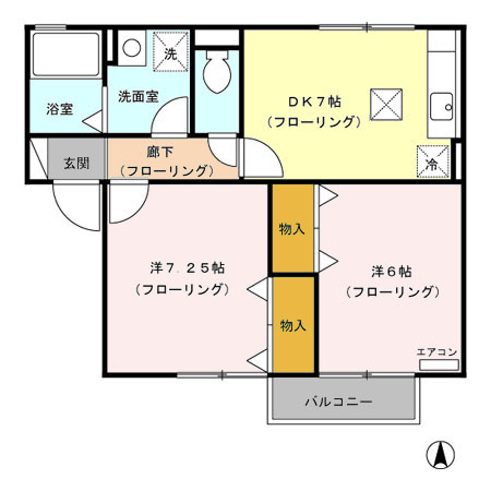 サンビレッヂAの間取り