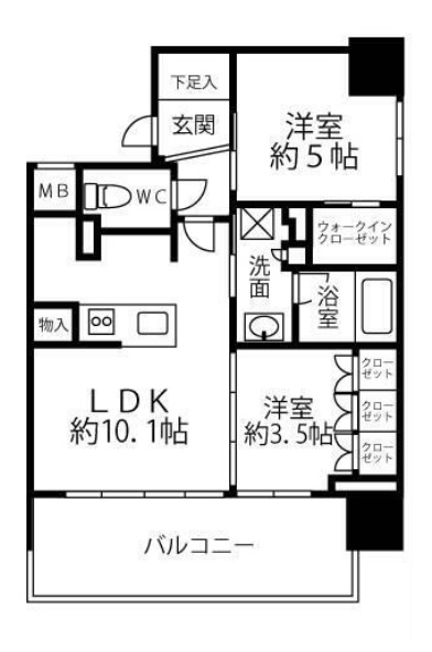クリオラベルヴィ名古屋花の木の間取り