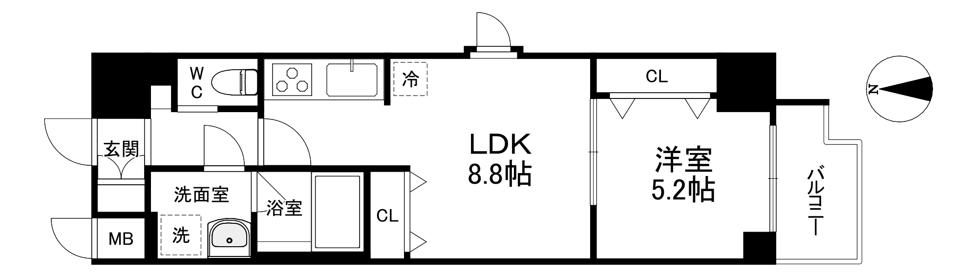 スプランディッド堀江の間取り