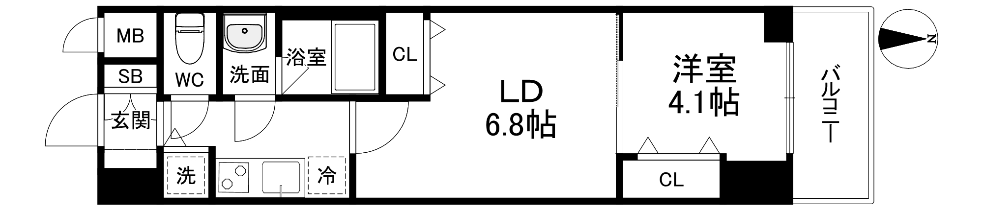 スプランディッド堀江の間取り