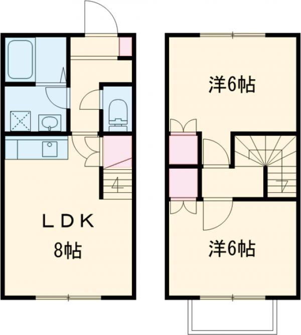 絹の道B棟の間取り