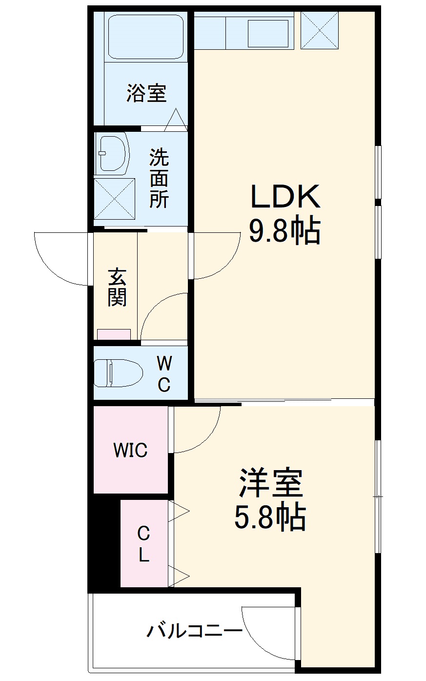 フジパレス蛍池南町Ⅱ番館の間取り