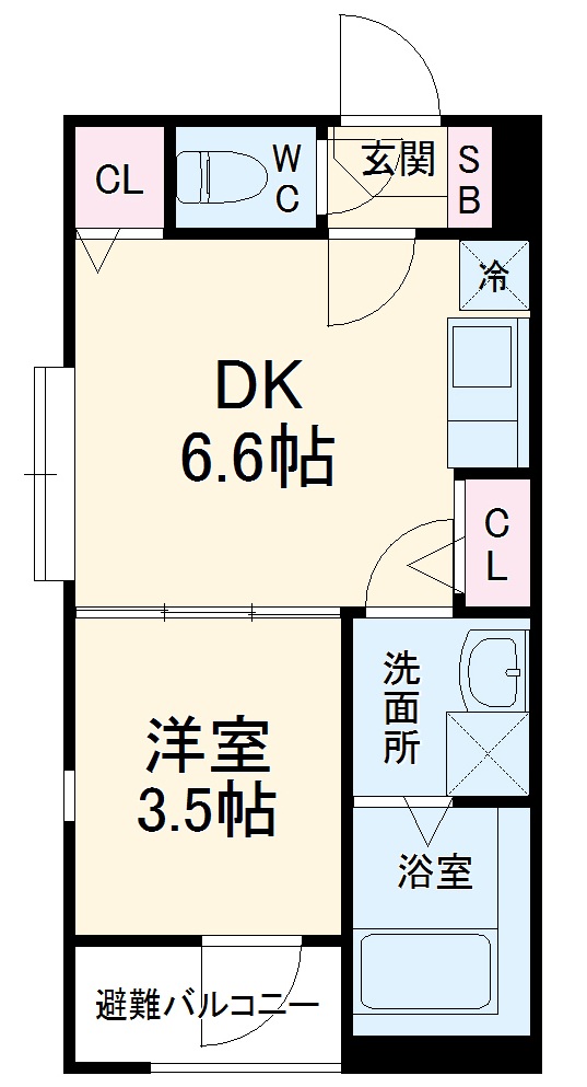 Le・Ange 壱番館の間取り