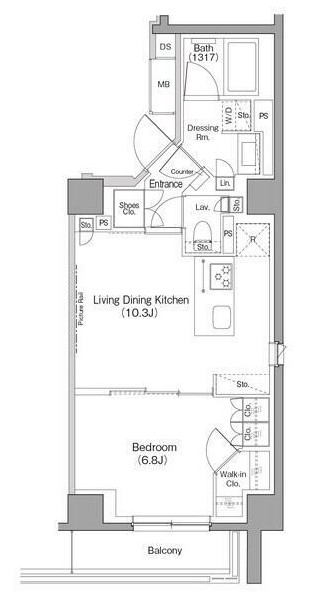 ザ・パークハビオ目黒フォートの間取り