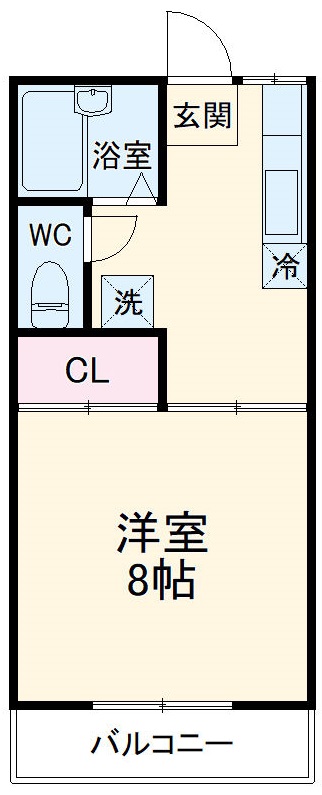 いちかわ中野ハイツ・106号室の間取り