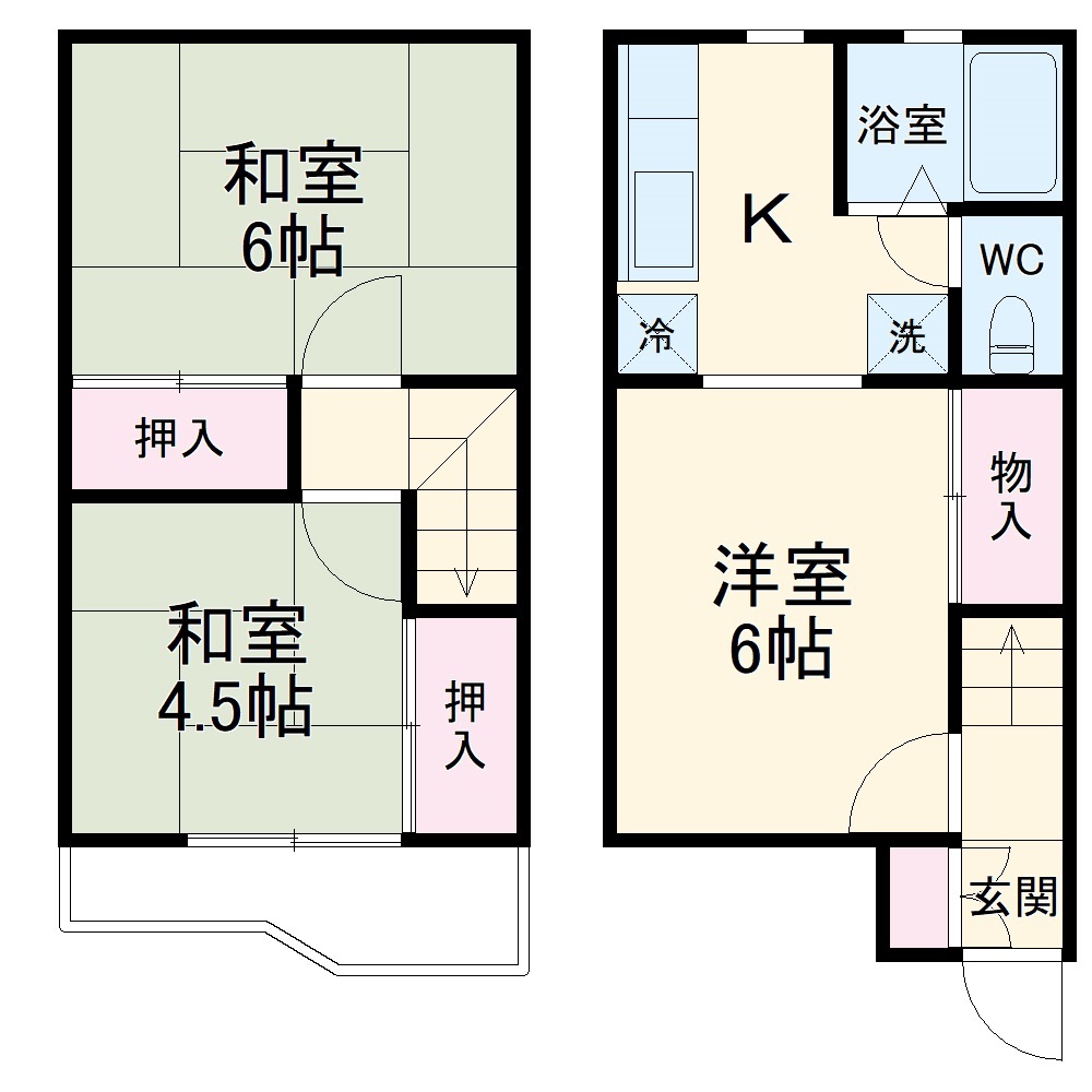 テラス・オオヌキ A棟の間取り